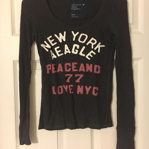 American Eagle Navy Long Sleeve Tee